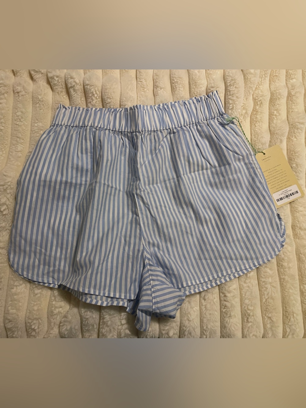 NWT Trovata Blue and White Striped Cotton Shorts
